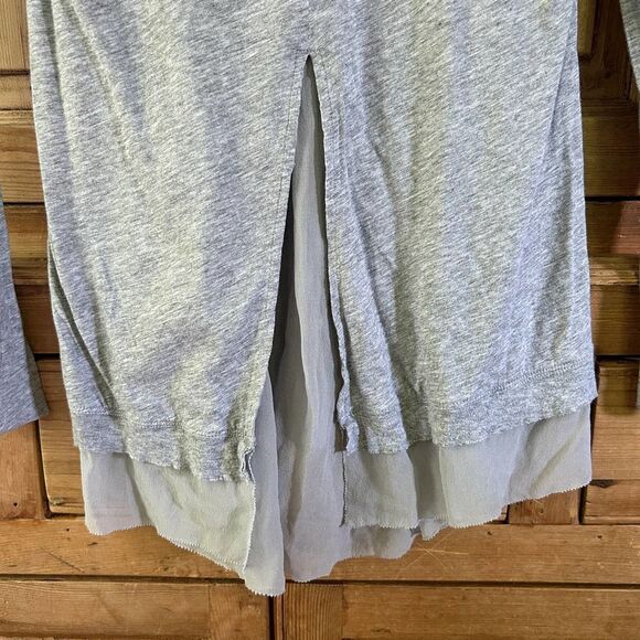 Lavender Label by Vera Wang XS Gray Long Sleeve Tee Silk Details - Picture 8 of 10